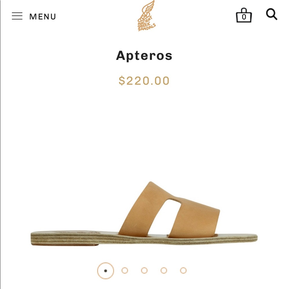 Tan leather sandals - brand new, never worn